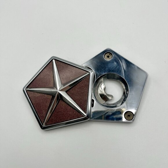 Vintage Chrysler Pentastar Flip Trunk Lock Emblem Badge 1980s–1990s OEM - Picture 6 of 8